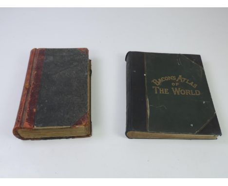 Bacon's Atlas of the World 1908 and Old Ledger 1925/26 