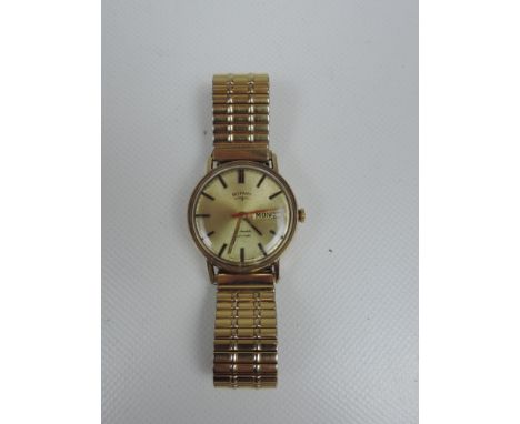 9ct Gold Cased Rotary 21 Jewels Automatic Wristwatch - Seen Working - Total Weight 56 grams 
