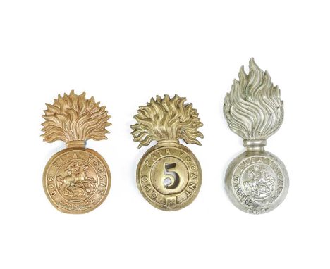 A Glengarry Cap Badge to 5th (Northumberland Fusiliers) Foot, circa 1874-81, in die stamped brass, the reverse with two fixin