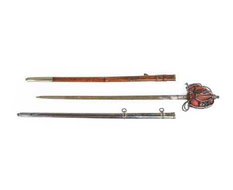 A George V 1828 Pattern Broadsword to Lieutenant J. Howard Johnstone, 4th Royal Scots Fusiliers,5 the 83cm double edge double