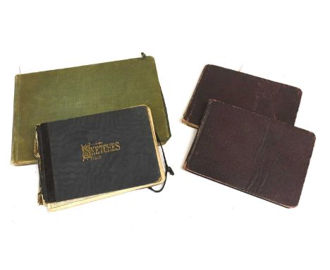 Four Interesting Pre-War and First World War Sketch Books by Ernest Winter of Cleveland Sketching Club, filled with good qual