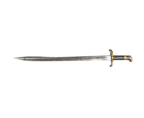 A Scarce British 1855 Pattern 'Sappers and Miners' Lancaster Bayonet, the 61cm quill back steel blade stamped R. &amp; W. AST