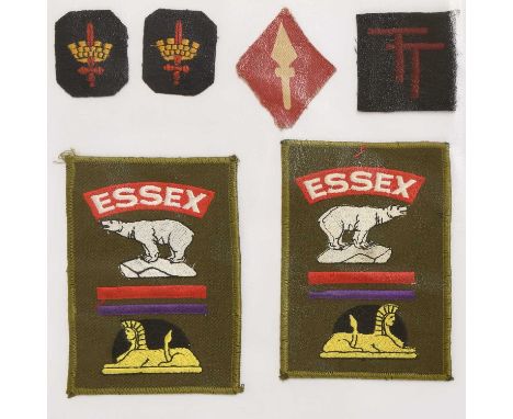 A Small Collection of Second World War British Army and Other Cloth Insignia and Divisional Patches, including 1st Corps, 50t