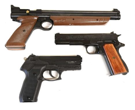 PURCHASER MUST BE 18 YEARS OF AGE OR OVERA Gamo PT-80 CO2 .177 Calibre Air Pistol, blackened finish with chequered plastic gr