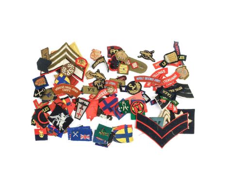 A Collection of Second World War and Later British Army Cloth Insignia, embroidered, woven and printed, comprising approximat