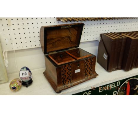 An inlaid Tea caddy