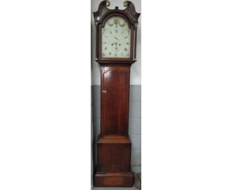 A longcase clock in an oak case, with eight day movement, Edinburgh maker