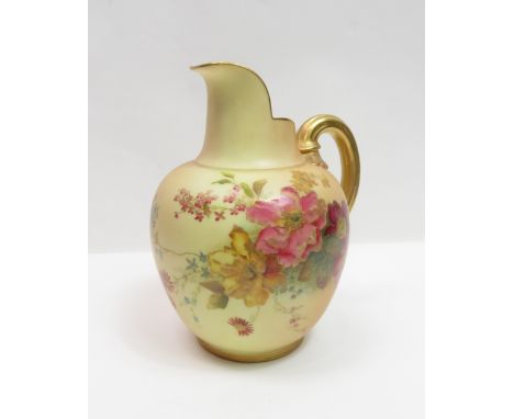 A Royal Worcester blush ivory jug, model number 1094, 18.5cm high
