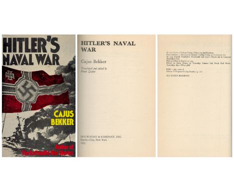 Hitler's Naval War by Cajus Bekker Translated by Frank Ziegler 1974 First English Edition Hardback Book with 400 pages publis