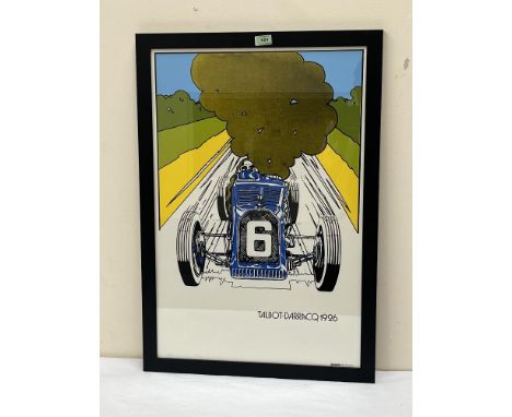 A motoring print, Talbot Darracq 1926. Produced by Burton 1975. 29½' x 19½'
