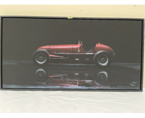 CHRISTIAN SCHWETZ. BRITISH 1967-2022 A Maserati 6CM Monoposto. Photographic print on board 23' x 46'. Prov: The artist's stud