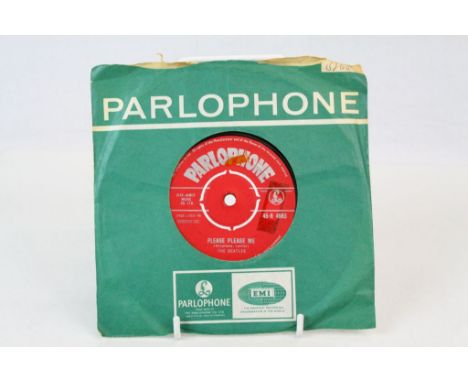 Vinyl - The Beatles - Please Please Me (45 1 4983) red label, recording first published 1963 Parlophone upper and lower case,