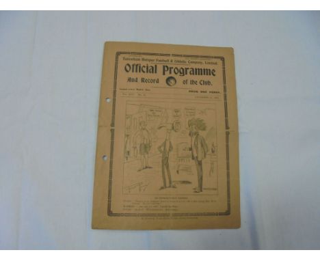 Football programme - Tottenham Hotspur res v West Ham Utd res, London Combination 27 December 1921, folded, punch holes, mino