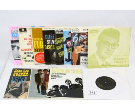 Vinyl - Rock, Pop &amp; Blues collection of 13 EP's mainly from the 1960's to include The Blues Vol 1, Down At The Landing, J