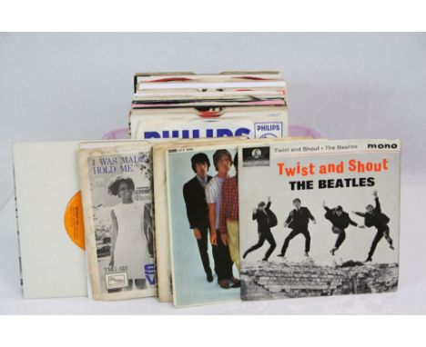 Vinyl - Rock &amp; Pop - Collection of approx 60 45's plus a Rolling Stones Five by Five EP (Decca DRE 8590) &amp; The Beatle