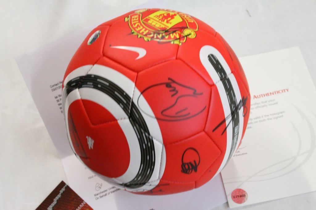 Autographs Signed Manchester United Football circa 20112012 including COA
