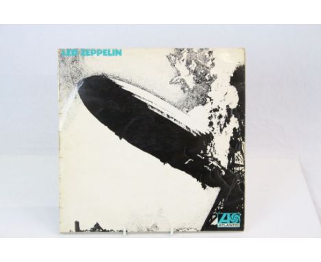 Vinyl - Led Zeppelin One (Atlantic 588171) First press turquoise lettering, Superhype / Jewel Music credits.  Sleeve is VG ov