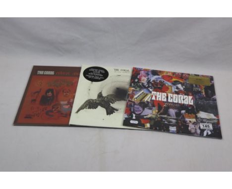 Vinyl - Three The Coral LPs to include sealed ltd edn self titled MOVLP338 numbered to back MOV000260, ltd edn Magic and Medi