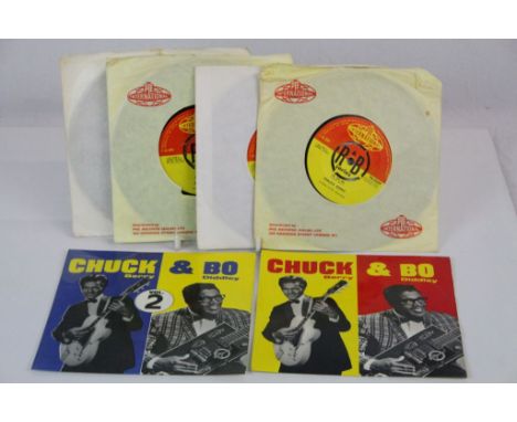 Vinyl - Chuck Berry / Bo Diddley - A lovely small collection of 2 EP's and 4 singles on Pye International.  EP's are Chuck an