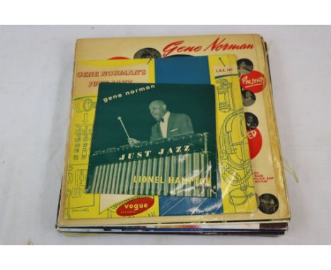 Vinyl - Jazz - First class collection of 13 records to include 3 x Gene Norman Just Jazz (RPV 1190) 10 inch (LDE 101), and 12