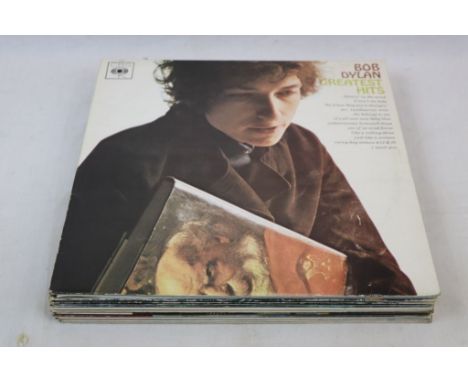 Vinyl - Bob Dylan - Collection of 9 LP's to include More Hits, Basement Tapes, Planet Waves, Blood On The Tracks and more.  S