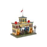 Märklin Bahnhof ”Türkisches Bad”, uralt, HL, für Kerzenbeleuchtung, mit originalen Glasscheiben,