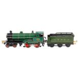 Bing englische 2-B Dampflok Nr. 504 ”Mercury”, mit 3A-Tender, Spur 0, grün CL, elektr., 1 el. bel.