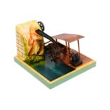 Märklin Stampfwerk mit Teich, Antriebsmodell, HL, tw gealterter Lack, Löstellen am Gestänge, 3