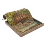 Märklin Antriebsmodell, Berglandschaft mit Bassin und Wasserrohr, starke Alterungsspuren und LS, L
