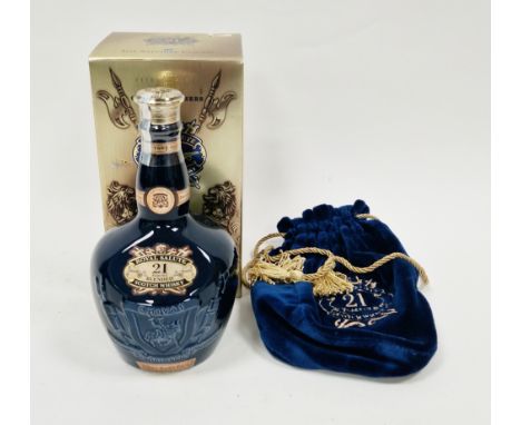 Chivas Bros Royal Salute 21yo blended scotch whisky, the sapphire flagon,&nbsp; 70cl, 40% vol, in original box&nbsp;