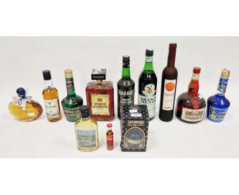Disaronno Ameretto original, 1l, 28% vol, Dalmore 12yo single highland scotch whisky, 33.3cl, 43% vol, Grand Marnier pure liq