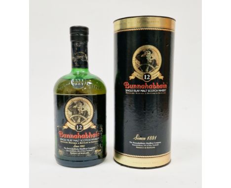 Bunnahabhain Islay single malt scotch whisky, 12yo, distilled, matured and bottled in Scotland, 70cl, 40% vol, in original bo