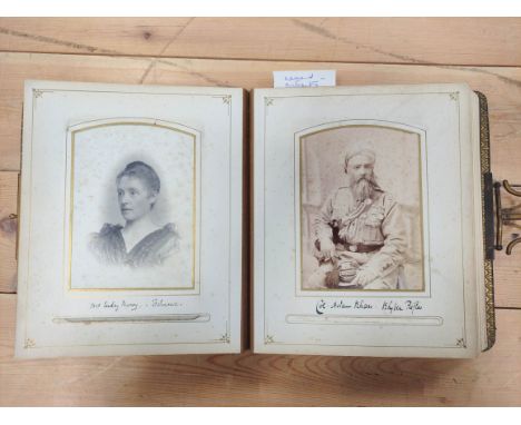 Photographs.&nbsp; Anglo - India.&nbsp;&nbsp;Morocco album cont. 28 portrait photographs, approx. 13 x 9.5cms, incl. Rudyard 