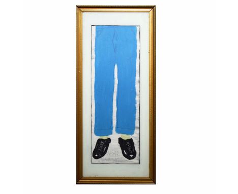 DAN JAMIESON (BRITISH, B.1987). DEGAS UNDONE: TALK ABOUT MAKING GREAT FIRST IMPRESSIONISMS. Oil on board, 71cm x 25cm, signed