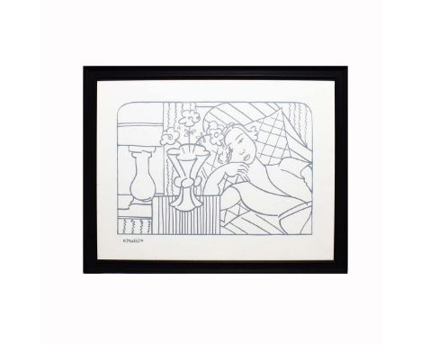HENRI MATISSE. FILLE AU REPOS. (d) Lithographic Serigraph, 43cms x 57cms, Published Mourlot Freres.