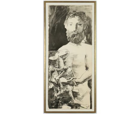 PABLO PICASSO. HOMME AU MOUTON. (d) signed in the platePochoir on Richard de Bas paperEdition:500 - 1967Printed by Jacomet – 