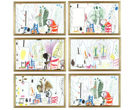 PABLO PICASSO. CANNES. (d) suite: Carnet de CalifornieA set of six collotypes – dated in the plate26 x 41 cm each(Subject to 