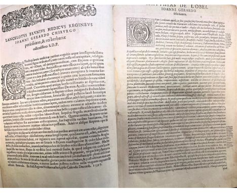 Gerard's Herbal. 1597. Re bound. Some pages missing. Old page repairs and some staining.Title page and pages 61-64 missing.&n