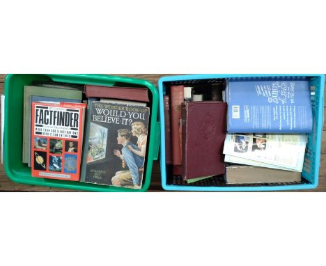 Two boxes of miscellaneous books, including novels: David Copperfield, The Dairy of Samuel Pepys, Life of Samuel Johnson, and