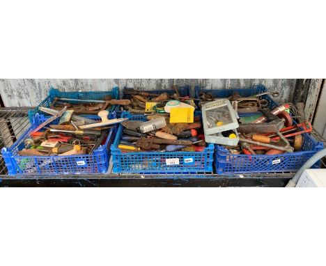 6 crates of assorted hand tools