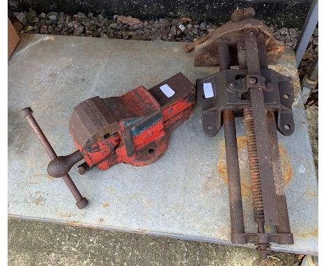 Record No 83 bench vice along with another vice