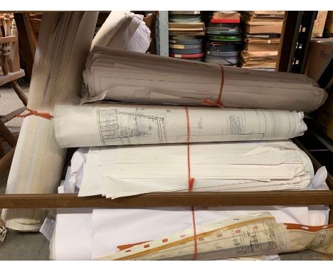 Large collection of architectural plans from a theatre company