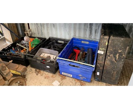 Collection of tools &amp; tool boxes