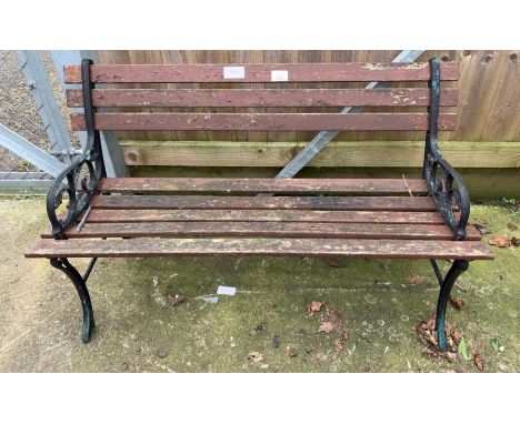Cast iron wooden garden bench