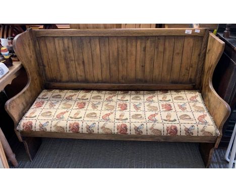 20th century oak framed pew/bench