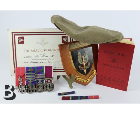 Group of medals awarded to Major Royston George Ball MBE 1st Kings Royal Rifle Corps, The Parachute Regiment and later 22nd S