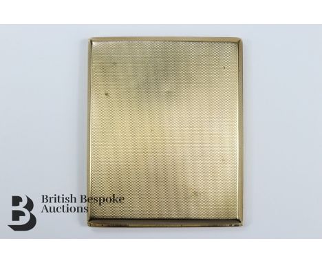 9ct gold cigarette case, Birmingham hallmark, dated 1930, mm P.M &amp; Co 22 Bond Street. The engine-turned cigarette case be