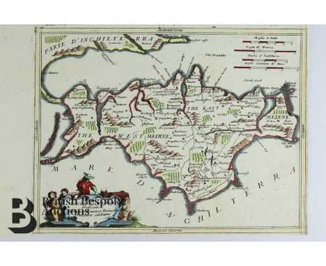 17th/18th and 19th century maps of the Isle of Wight - including Vincenzo Maria Coronelli Isola di Wight circa 1695; Thomas O