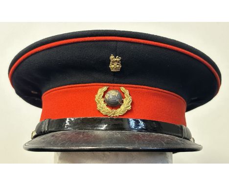 WW2 British Royal Marines Officers Dress Uniform Cap. Kings Crown Cap badge and buttons. Maker marked to sweatband "Tayler &a
