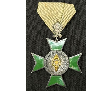 Imperial German Hunting Association Long Service Medal. Maker marked "Carl Poellath, Schrobenhausen". Complete with original 